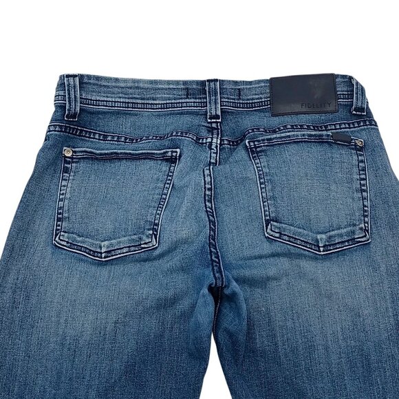 Fidelity Jeans Mens 33 Blue Denim Jimmy Kennedy Made in USA Stretch M9456 9390 - Picture 8 of 10